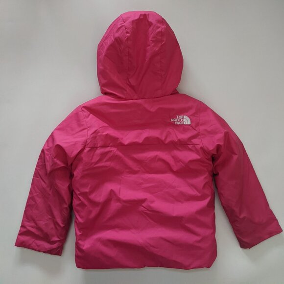 North Face reversible puffer hooded jacket, girl 2T - Picture 6 of 9